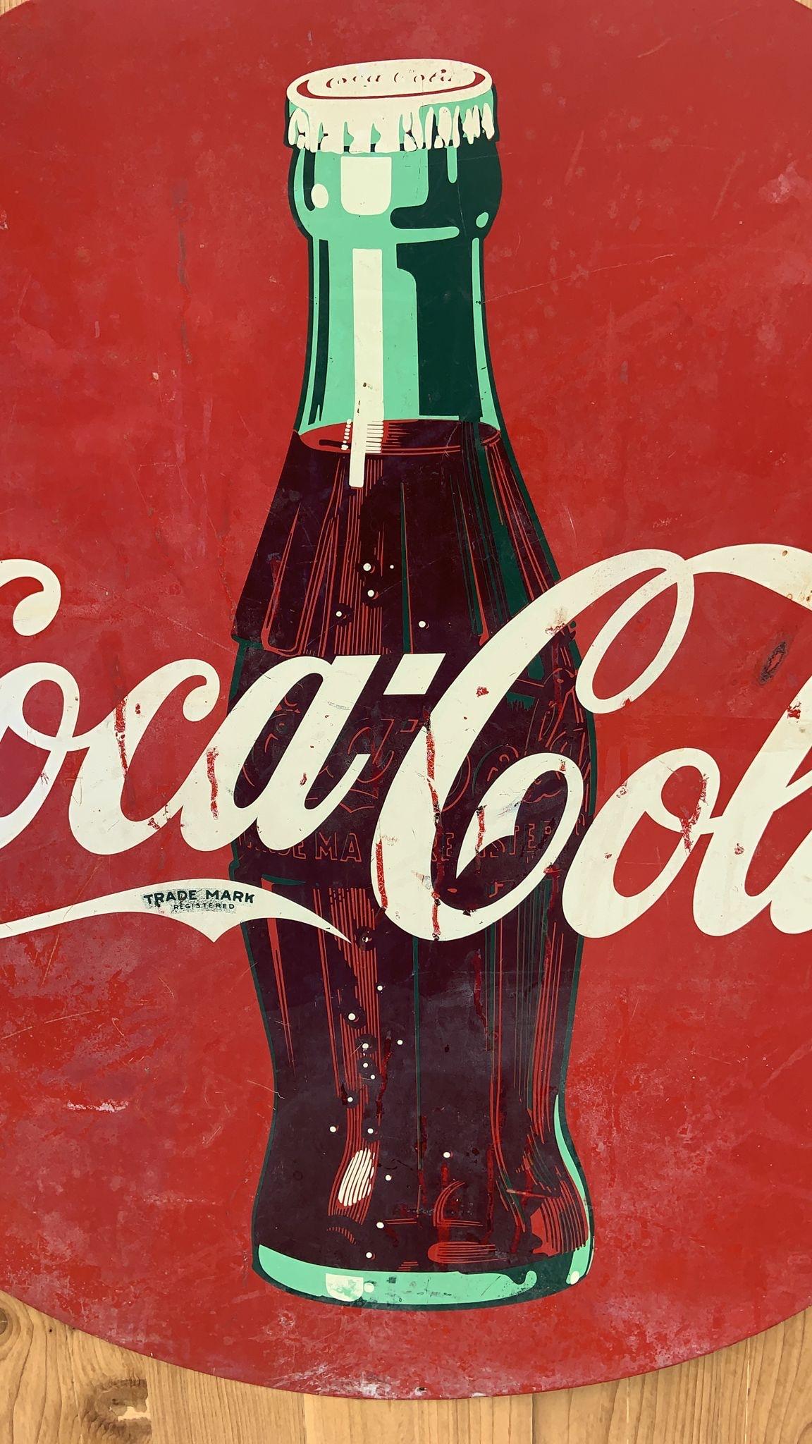 Vintage Metal Coca-Cola Wall Sign

This Coca-Cola sign is sure to be a talking point in any room. A Coca-Cola collector must have!

Circa: 1950s

Dimensions:
D 45.5”
