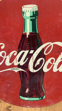Vintage Metal Coca-Cola Wall Sign