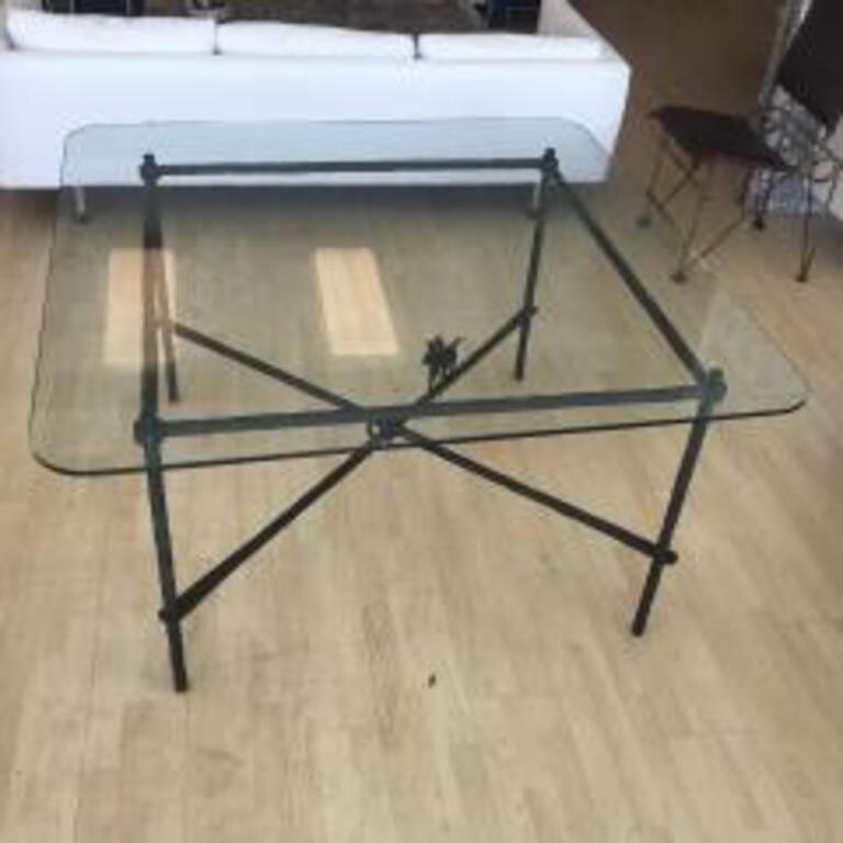 20th Century Vintage Metal Dining Table, 1970 For Sale