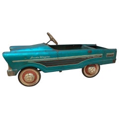 Vintage Metal “Dude Wagon” Pedal Car