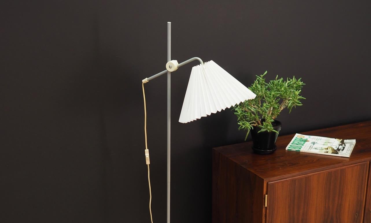 Late 20th Century Vintage Metal Floor Lamp Danish Design Retro, 1970s For Sale