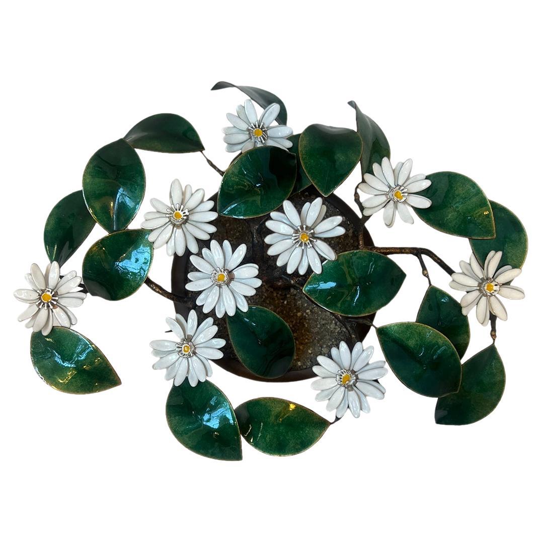Composizione floreale in metallo vintage
