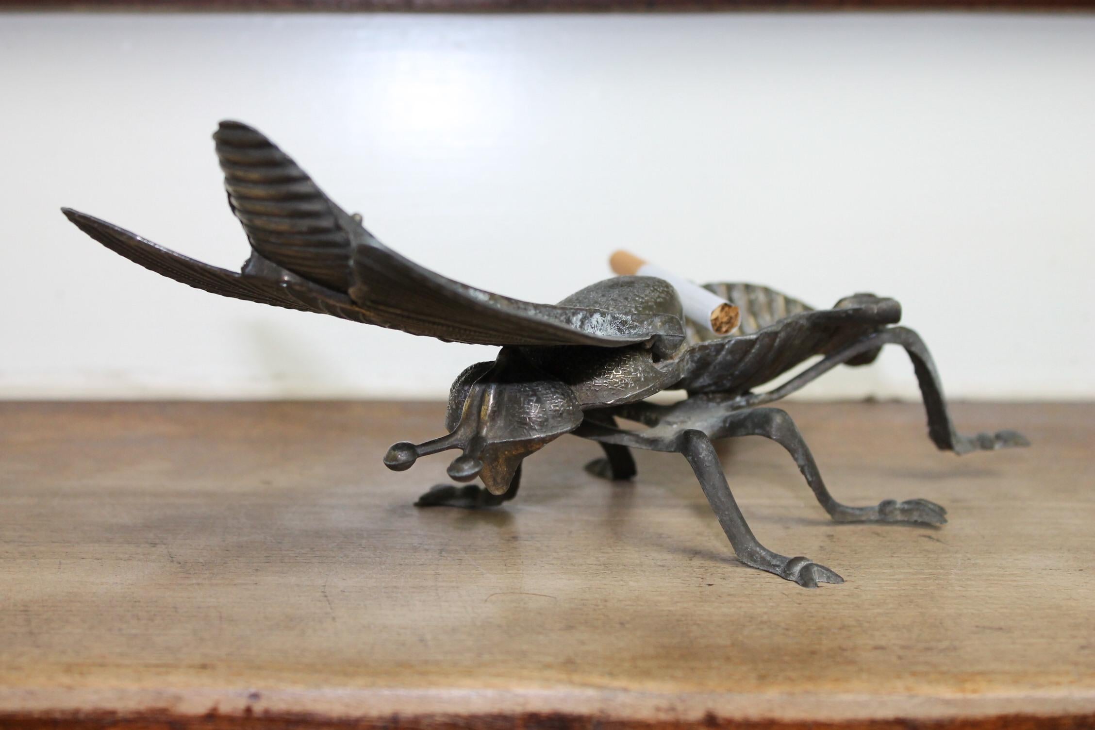 Vintage Metal Fly Ashtray, Fly Figurine, Mid-20th Century 6