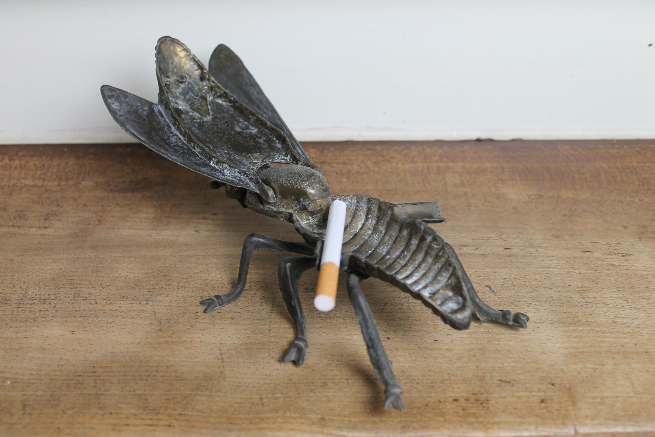 Vintage Metal Fly Ashtray, Fly Figurine, Mid-20th Century 2