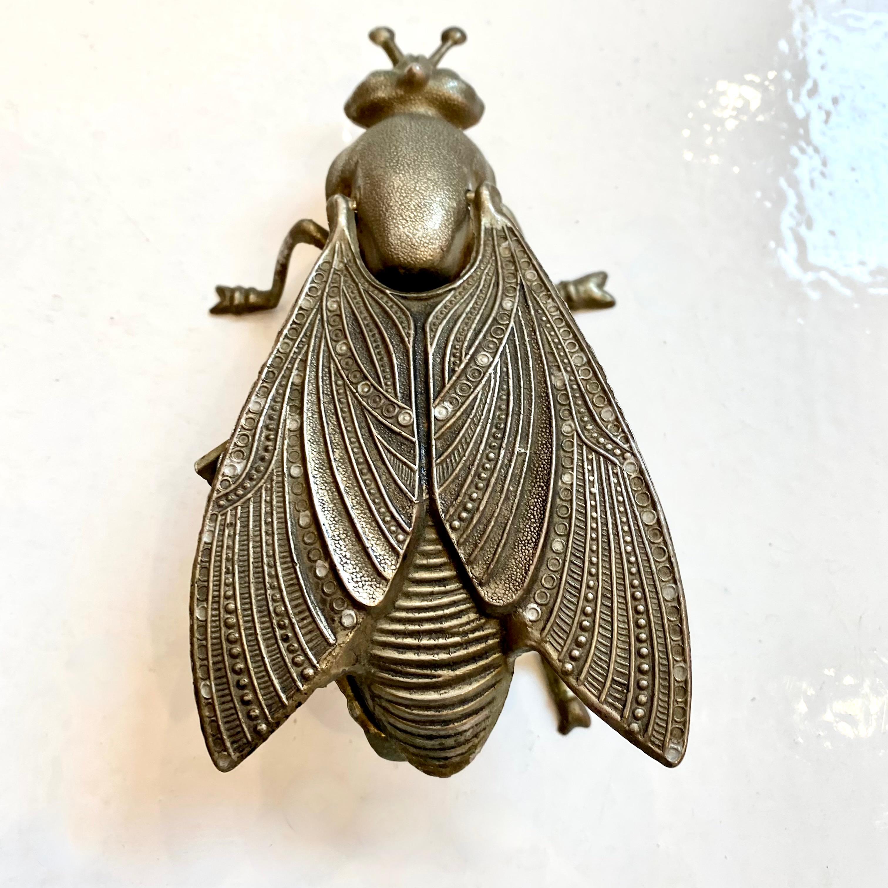 Late 20th Century Vintage Metal Fly Ashtray