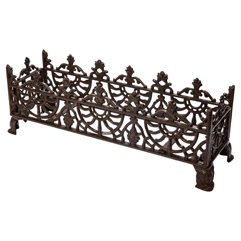 Vintage Metal Footed Planter For Sale at 1stDibs