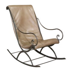 Fauteuil à bascule vintage en métal