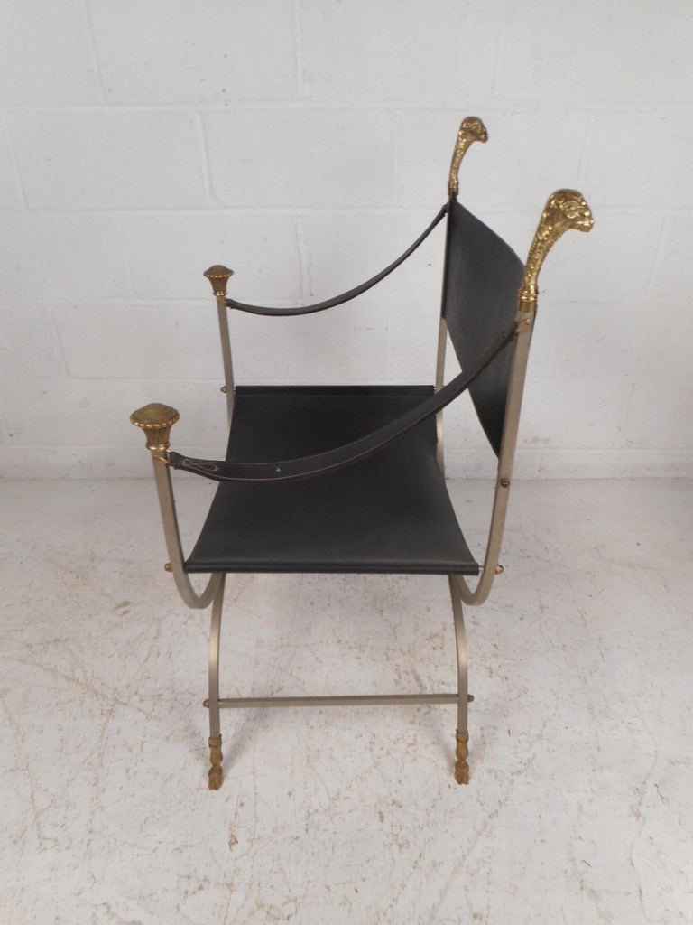 Vintage MetalFramed Chair at 1stdibs