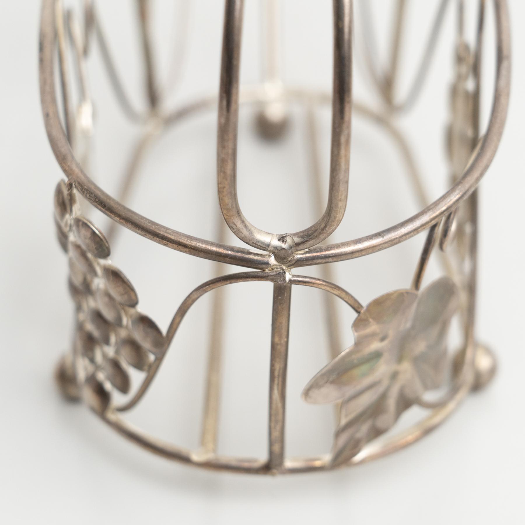 Portabottiglie in metallo vintage, circa 1950 in vendita 8