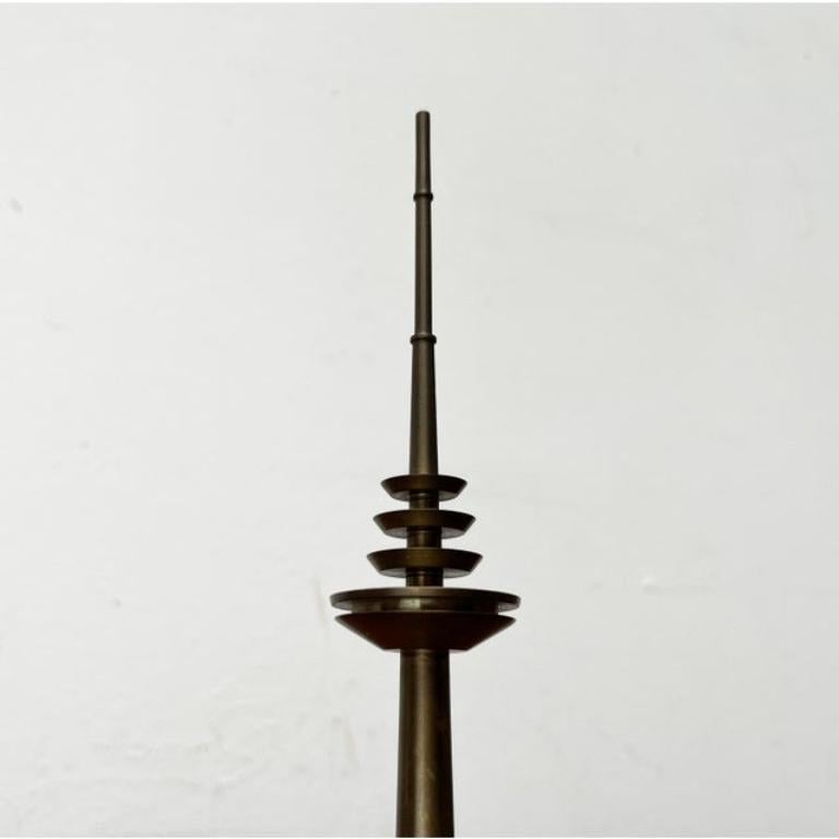Vintage Metal Hamburg Telemichel TV Tower Model, 1970s, in Very Good conditions. Designed 1970 to 1979

Additional information:
Materials: Metal, Wood
Country of Origin: Germany
Color: Brown
Item Type: Vintage, Antique or Pre-owned
Dimensions: