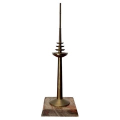 Vintage Metal Hamburg Telemichel TV Tower Model, 1970s