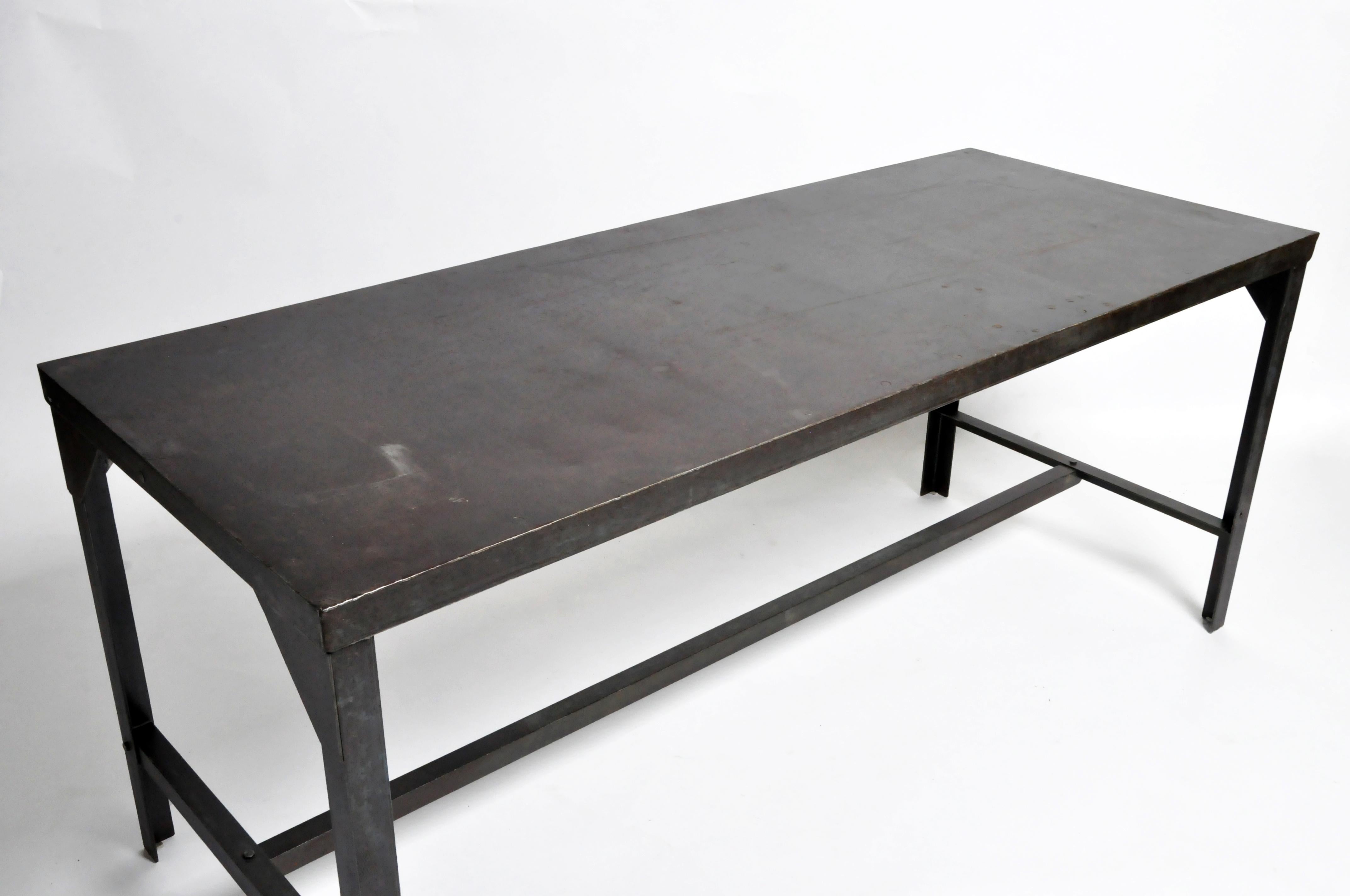 20th Century Vintage Metal Industrial Welder's Table