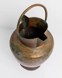 Vintage Metal Jug, Copper and Brass with Handle, 1940s
