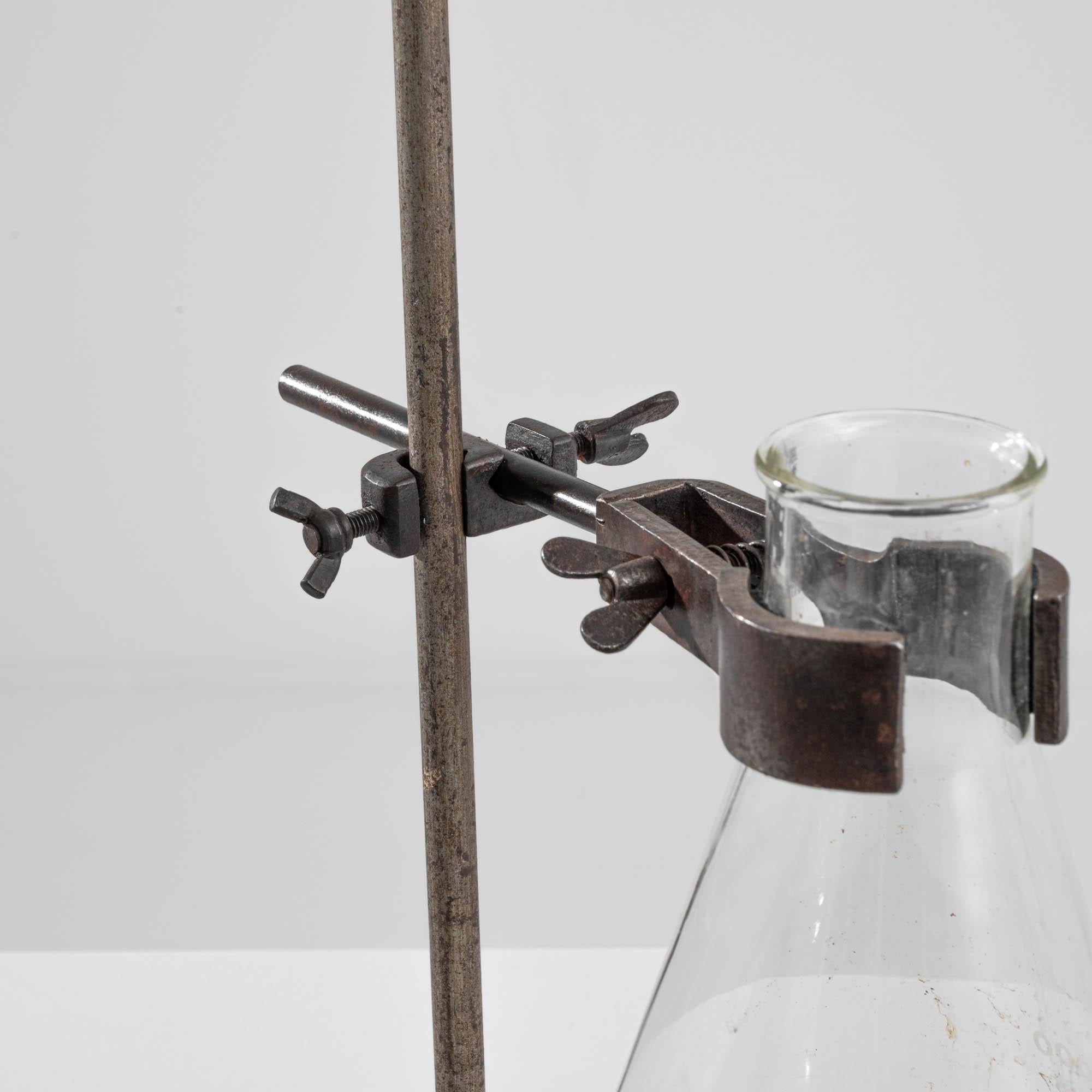 Vintage Metal Laboratory Beaker Stand For Sale 4