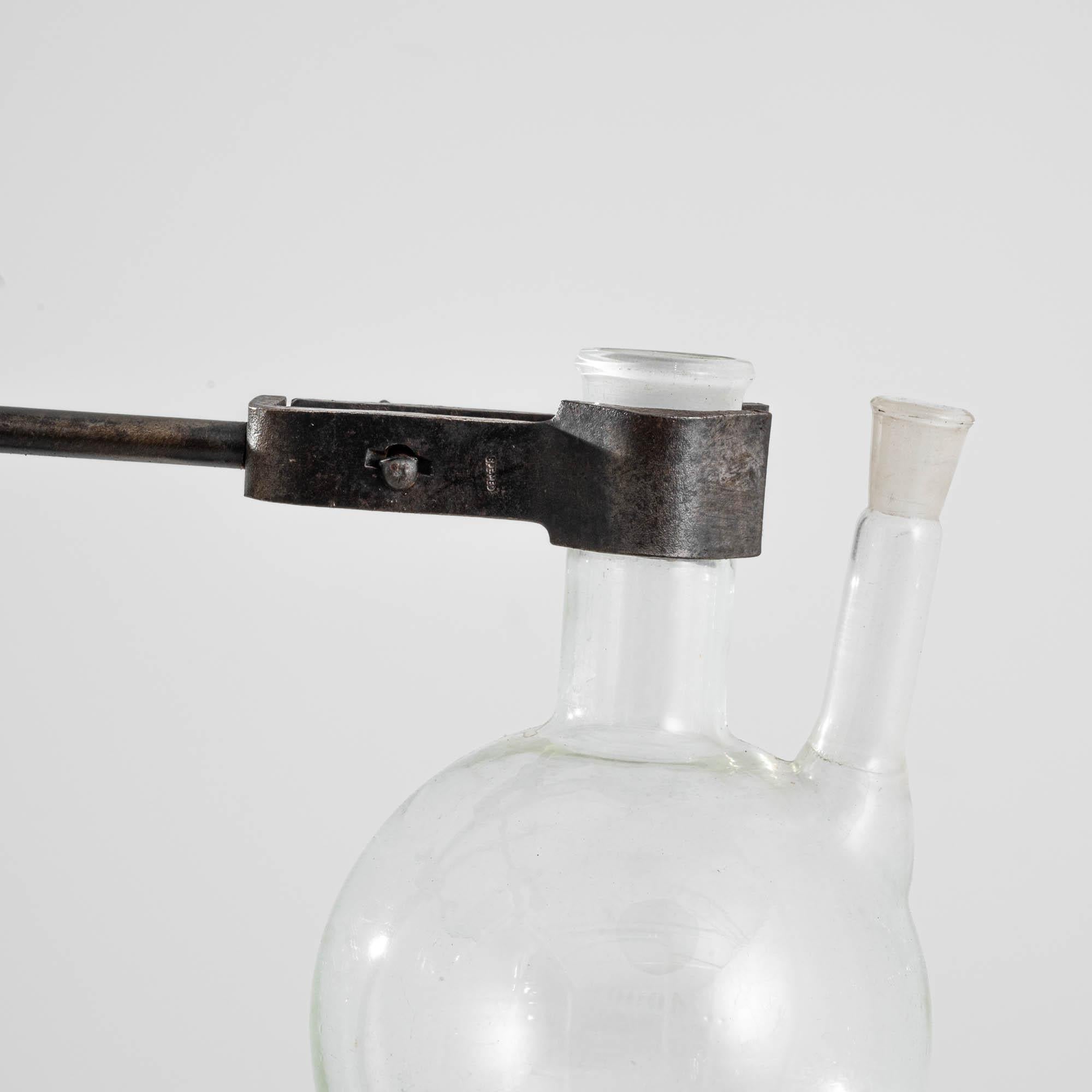 Vintage Metal Laboratory Beaker Stand For Sale 2