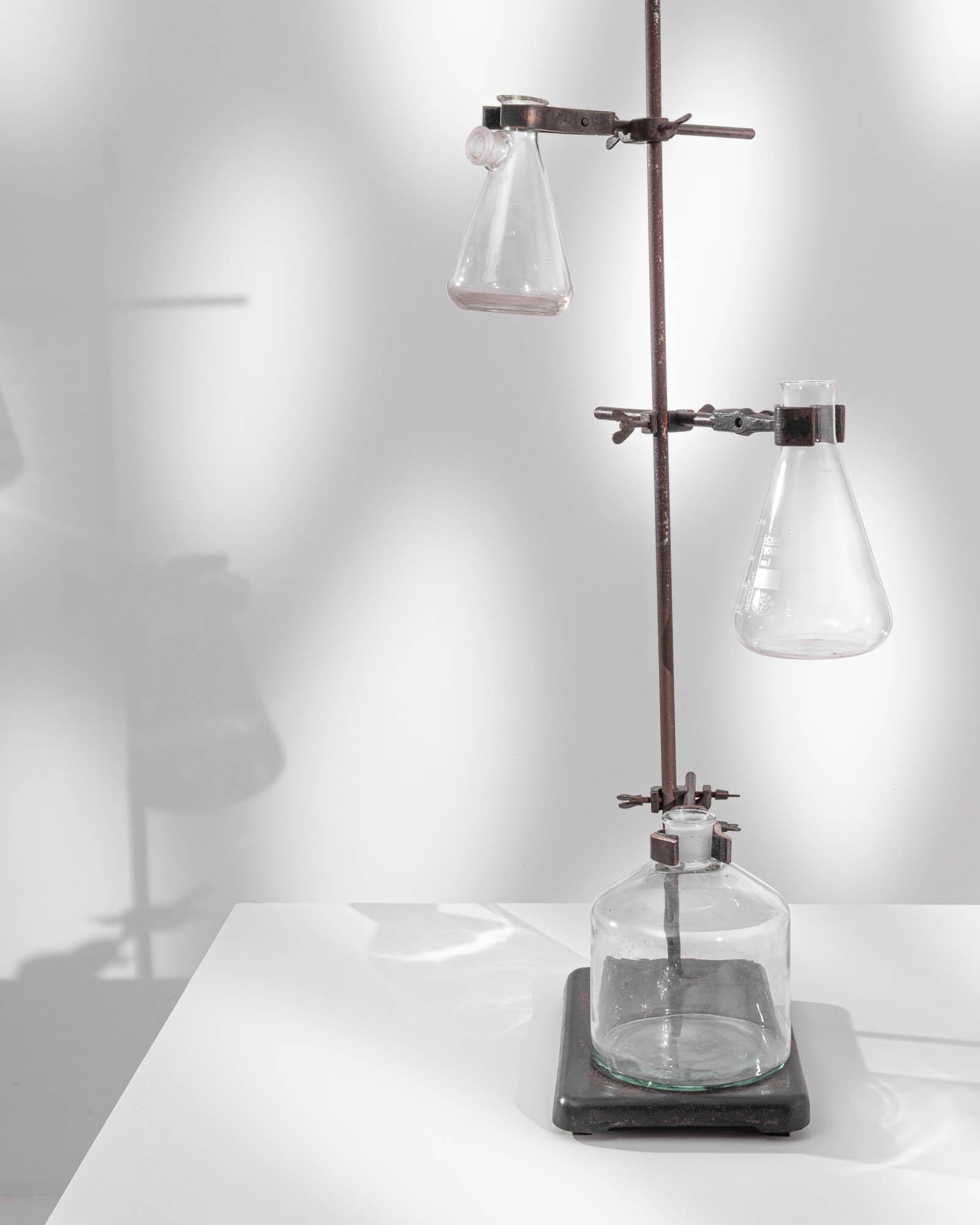 Vintage Metal Laboratory Beaker Stand For Sale 1