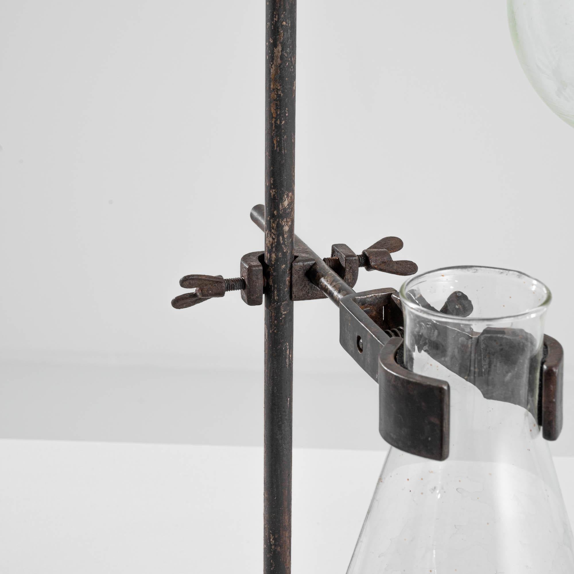 Vintage Metal Laboratory Beaker Stand For Sale 3