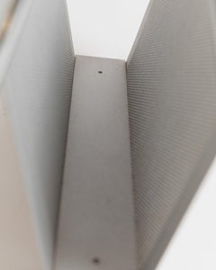 Vintage Metal Magazine Rack by Mascagni Perforated, Space Age Design Italy, 70s