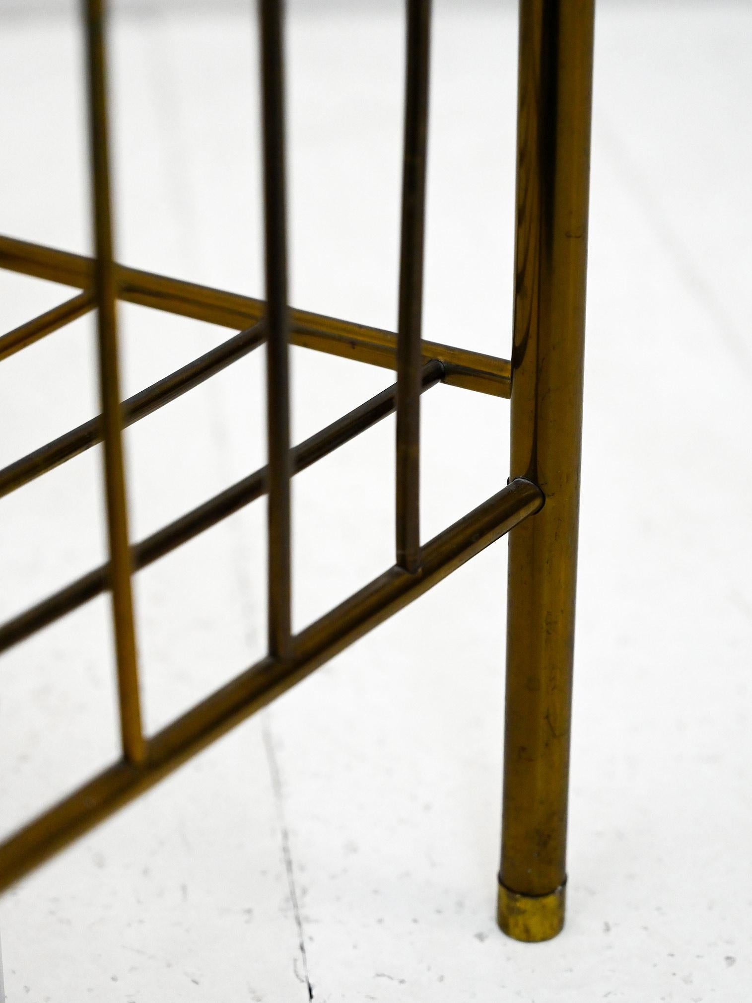 Vintage Metal Magazine Rack For Sale at 1stDibs