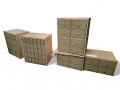 Vintage Metall Poststelle Lagerung Boxen von Salisbury Industries - Satz von 12