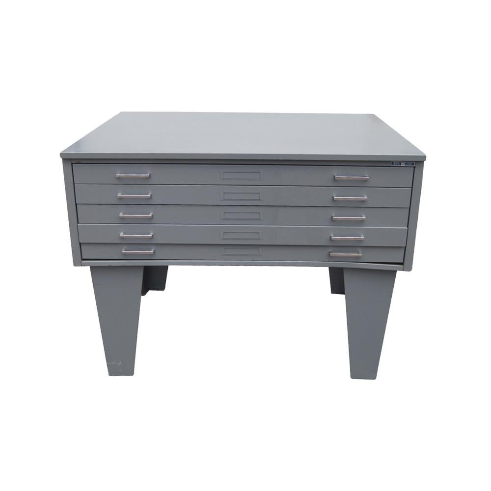 Mayline Company, Inc.

Vintage metal Mayline drawer lateral flat filing cabinet

Rare configuration of the classic flat file that could be used as a standing work surface.

(5) Filing drawers



Measures: 47