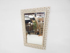 Vintage Metal Mirror, France 1950's