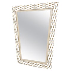 Vintage Metal Mirror, France 1950's