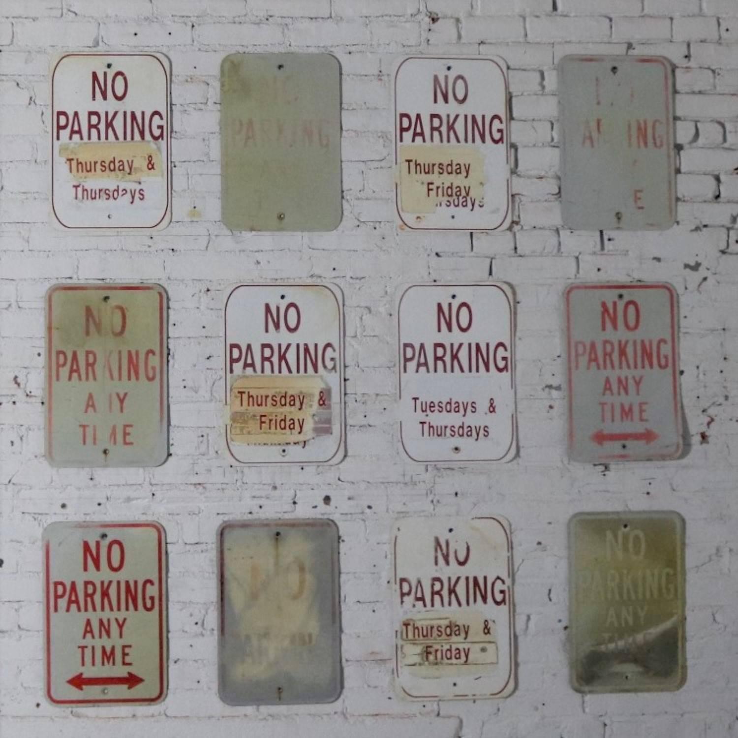 Vintage Metal No Parking Signs 1