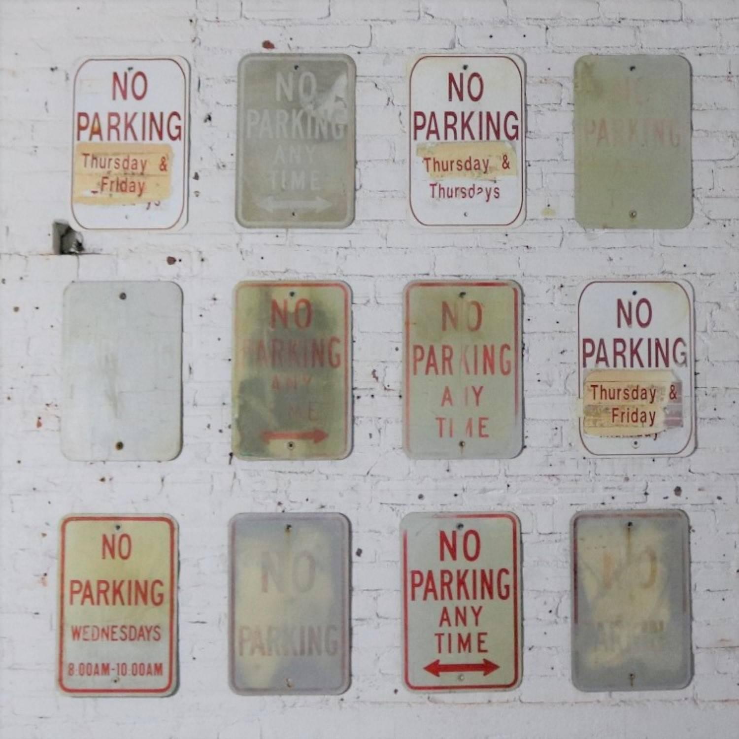 Aluminum Vintage Metal No Parking Signs