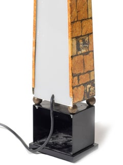 Vintage Metal "Obelisk" Lamp by Piero Fornasetti, 1970s