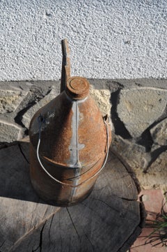 Vintage Metal Oil Can from Hungary
