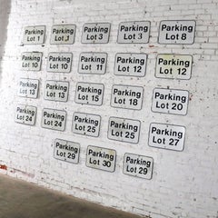Vintage Metal Parking Lot Number Signs