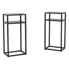 Pedestales de metal vintage, un par