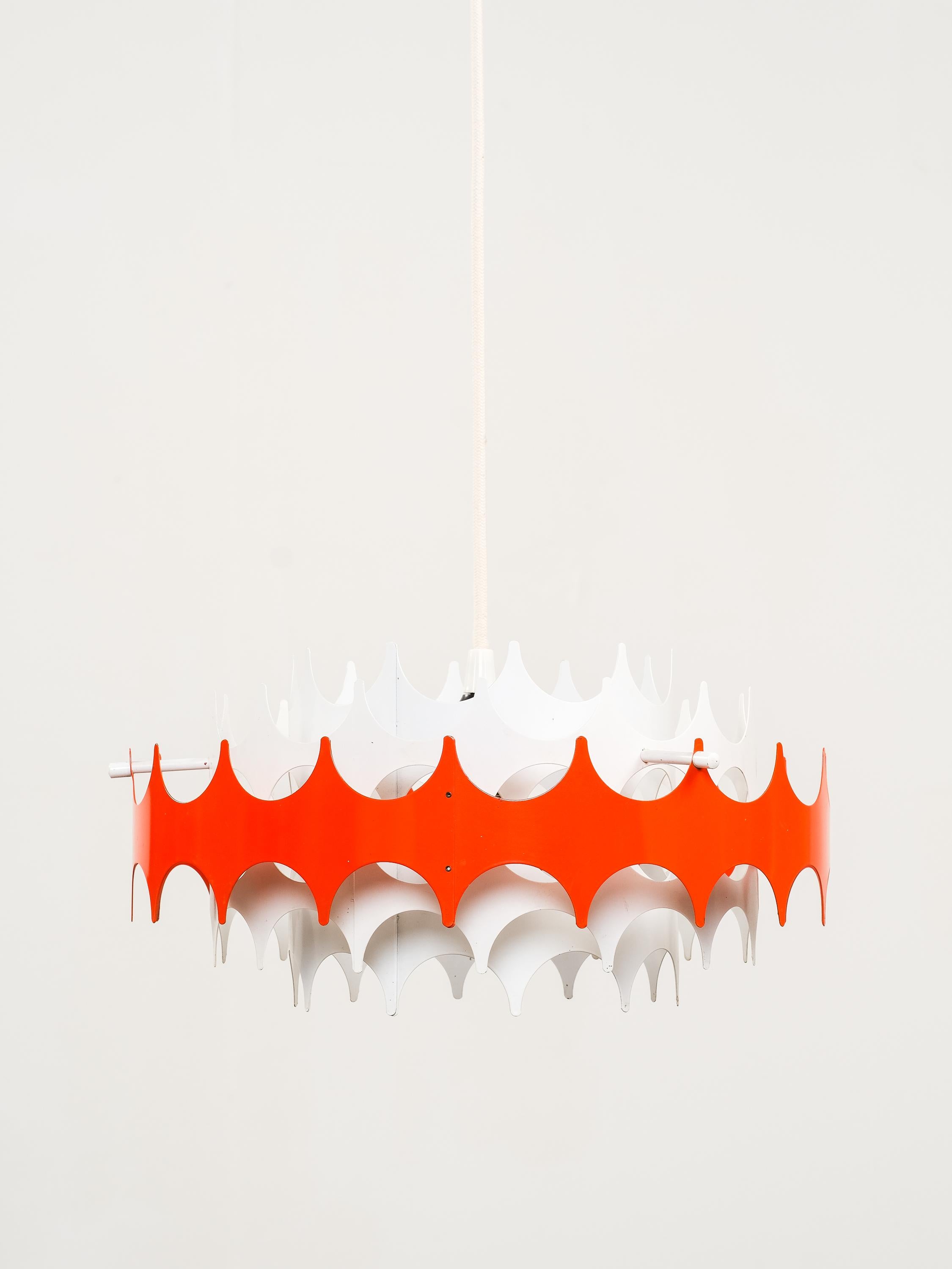 Vintage-Pendelleuchte aus Metall von Doria Leuchten, 1960er Jahre (Moderne der Mitte des Jahrhunderts) im Angebot