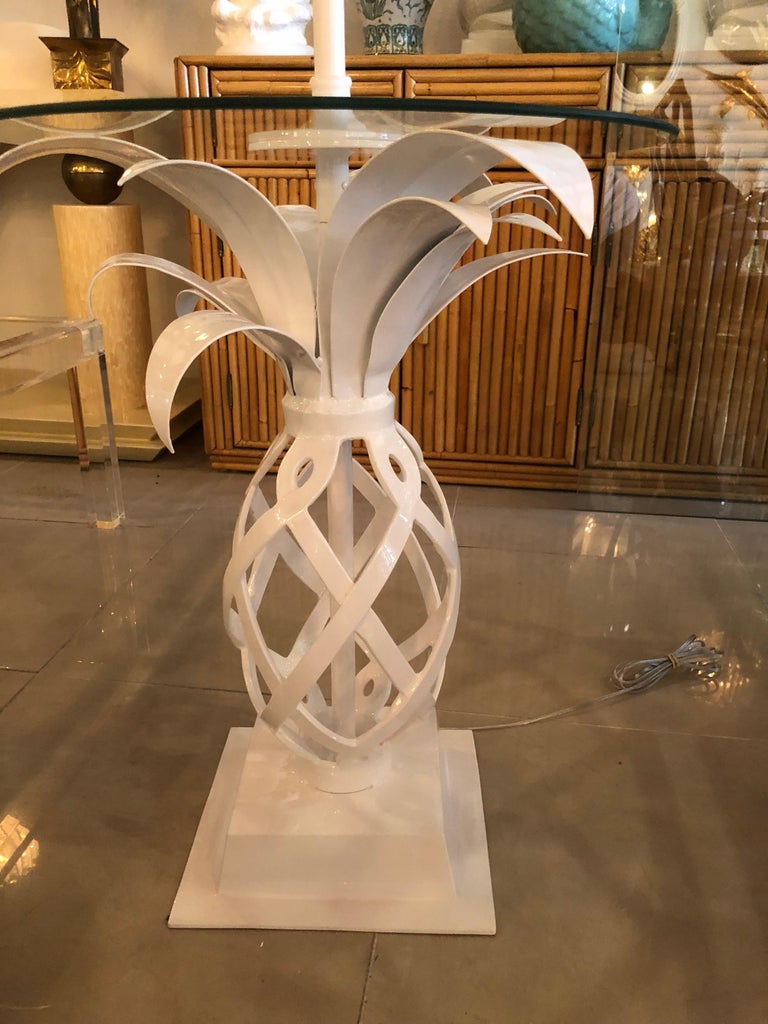 Vintage Metal Pineapple Floor Lamp Table Tropical Newly Powder Coated