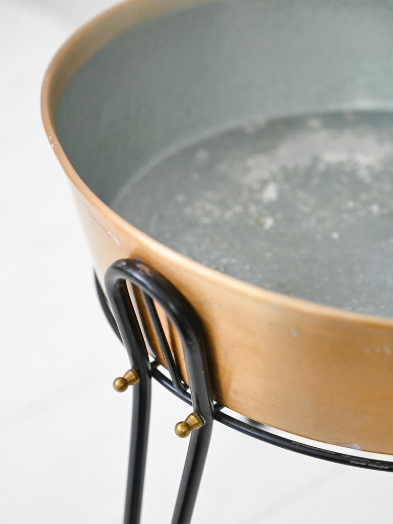 Vintage Metal Planter For Sale at 1stDibs