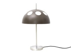 Modern Vintage Mushroom Metal Plastic Grey Table Lamp RAAK Netherlands, 1980s