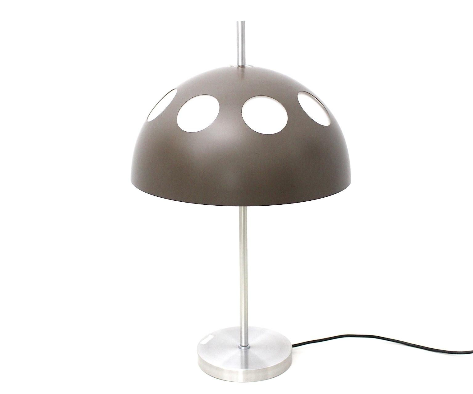 Modern Vintage Metal Plastic Grey Table Lamp by RAAK Netherlands, 1980s For Sale