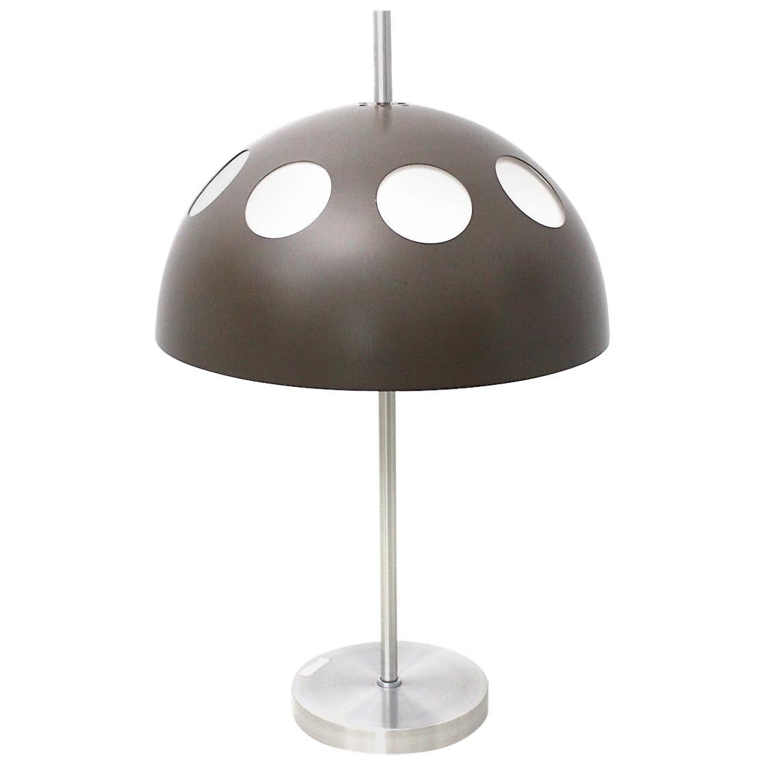 Vintage Metal Plastic Grey Table Lamp by RAAK Netherlands, 1980s