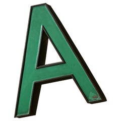 Objet Pop Art in metallo vintage della lettera "A", 20° secolo