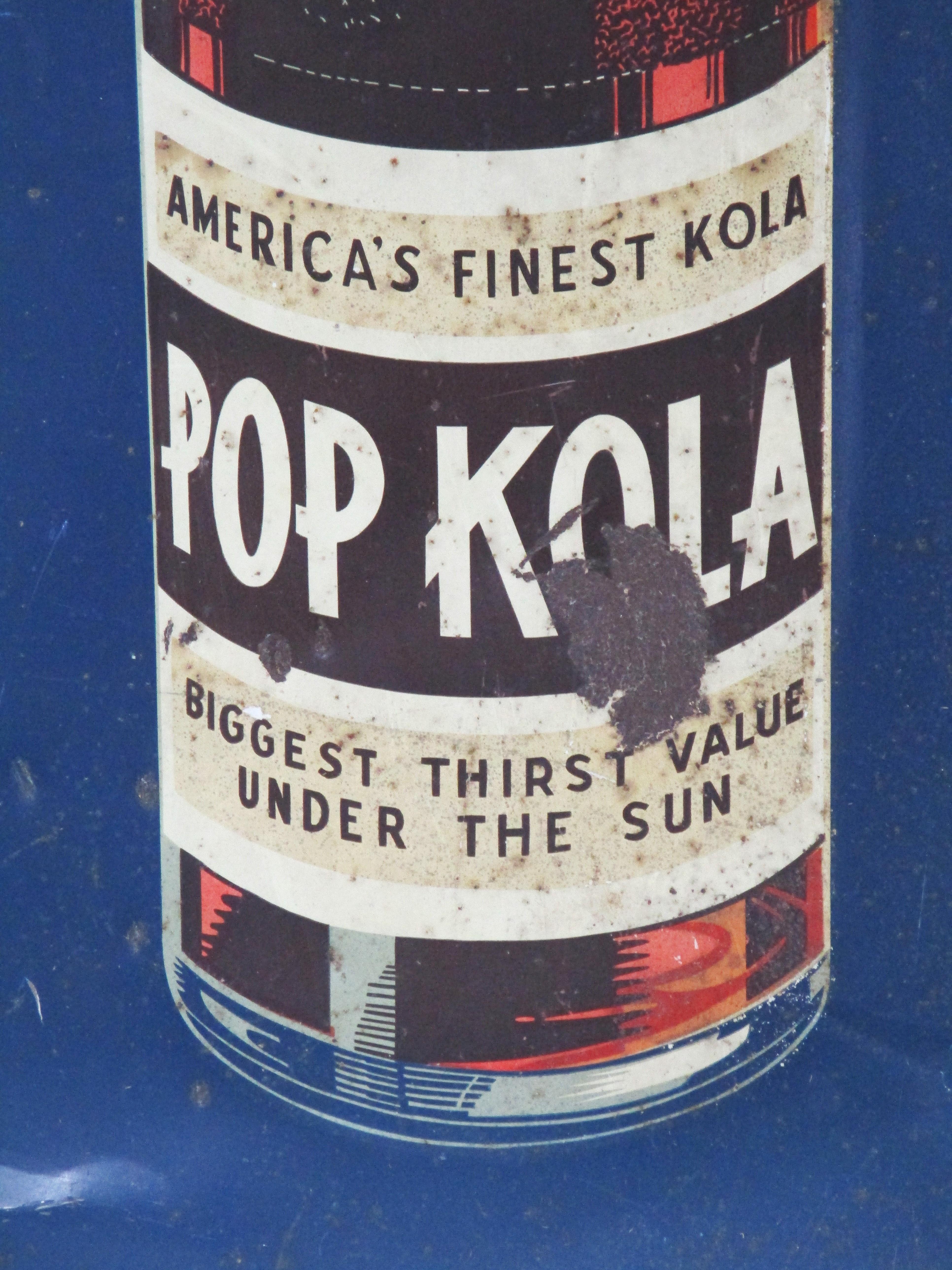 Vintage Metal Pop Kola Advertising Sign  1