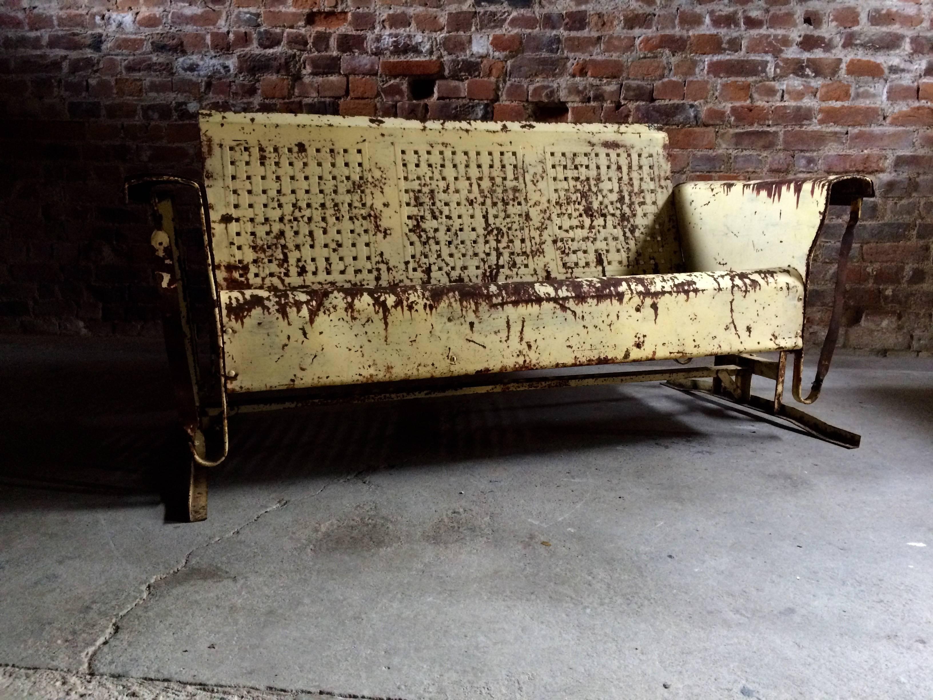 vintage metal porch swing