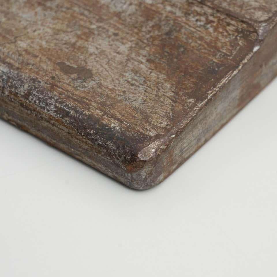 Vintage Metal Printing Press Tool, Spain, circa 1970 – Original Condition For Sale 4