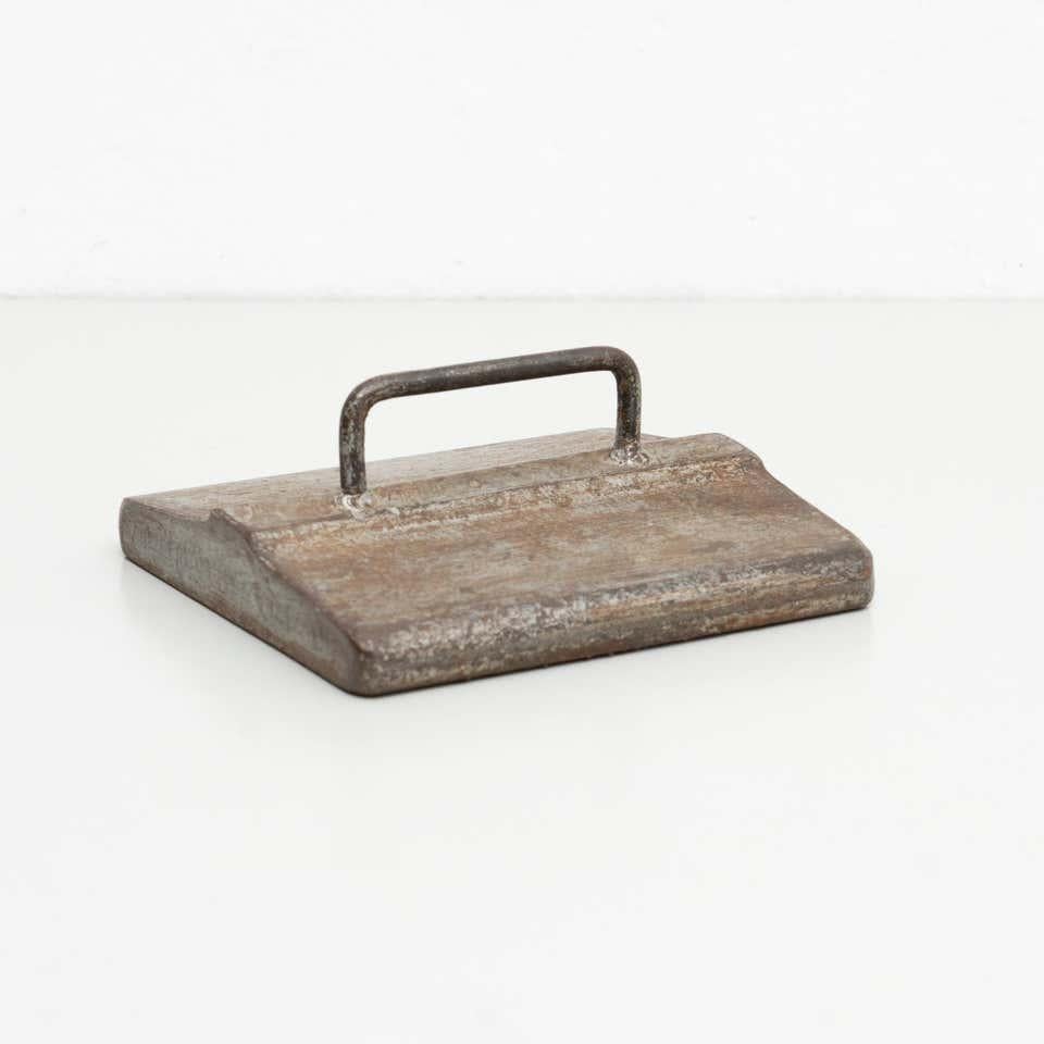 Late 20th Century Vintage Metal Printing Press Tool, Spain, circa 1970 – Original Condition For Sale
