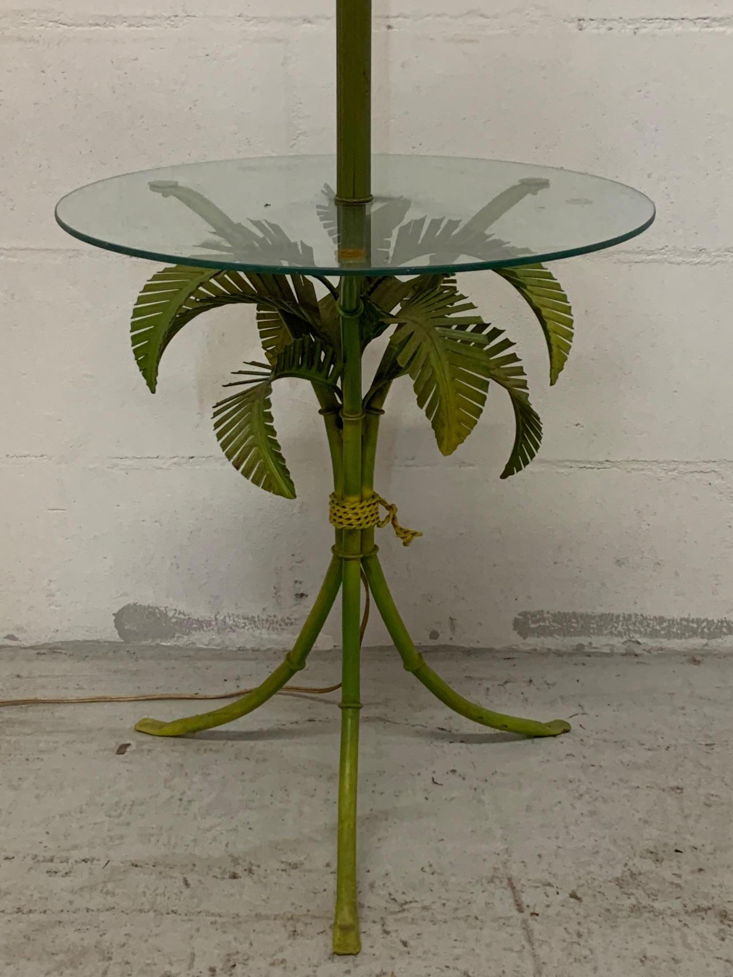 Vintage Metal Sculptural Palm Tree Floor Lamp 1