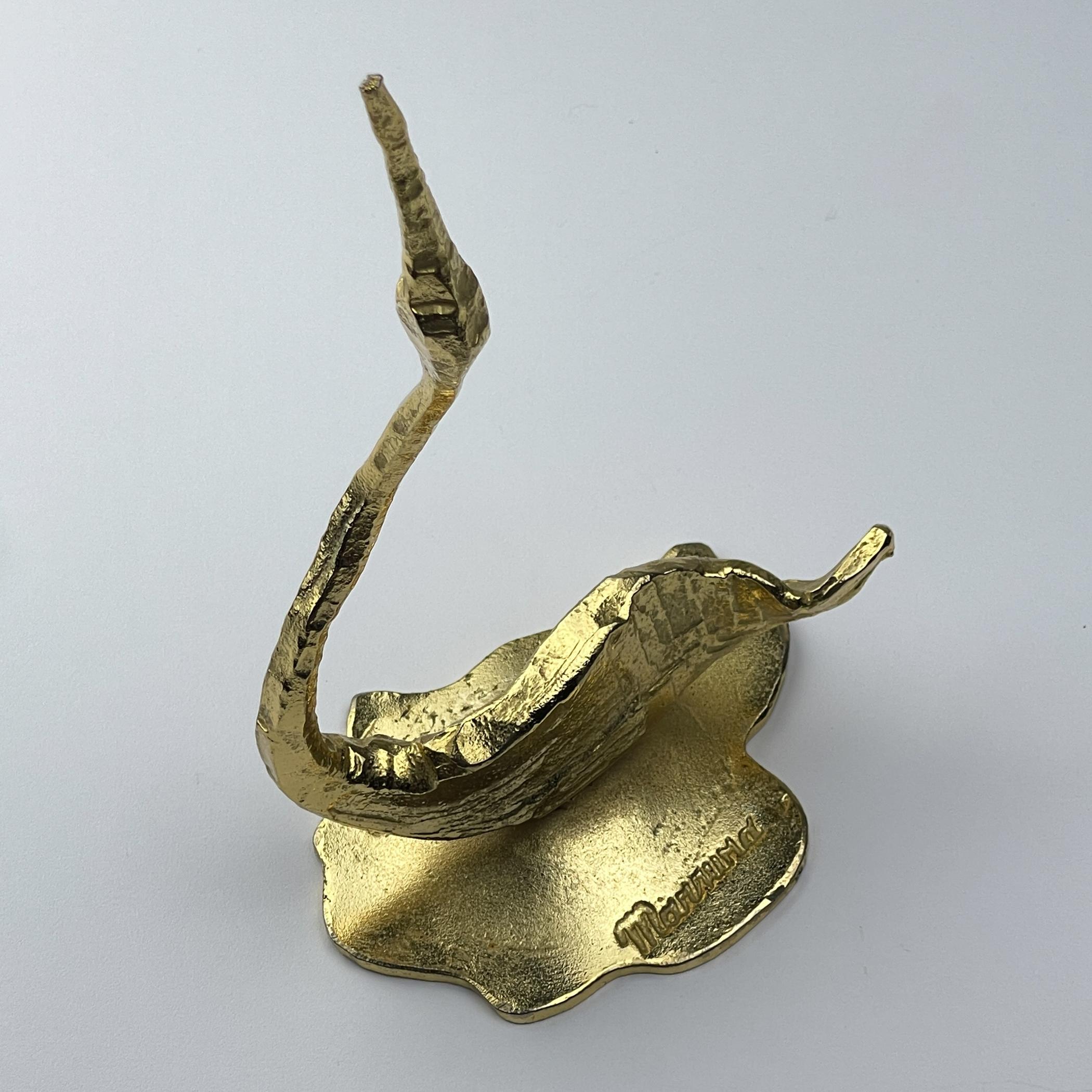 Scultura vintage in metallo Bird di Salvino Marsura, Italia anni '70 in vendita 3