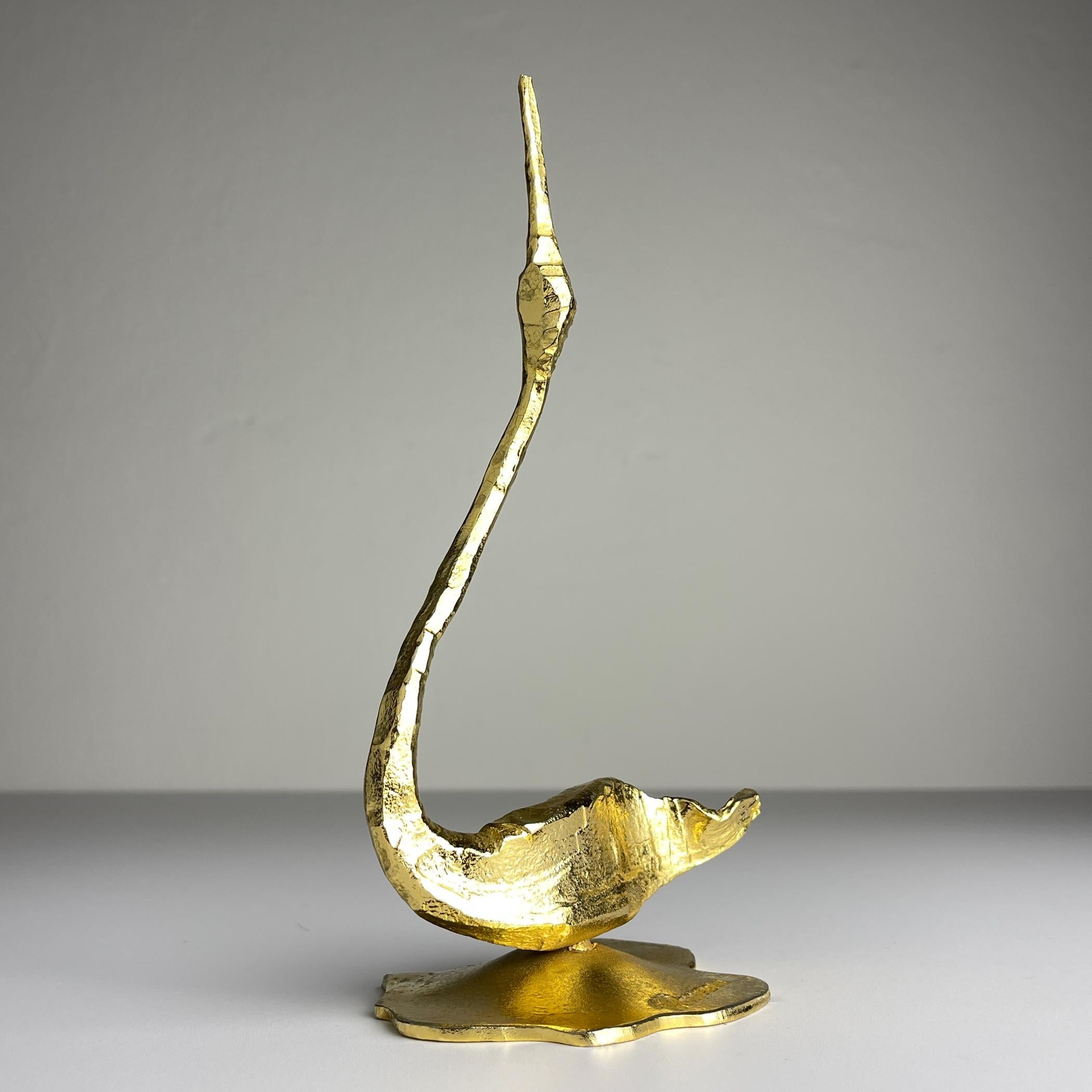 XX secolo Scultura vintage in metallo Bird di Salvino Marsura, Italia anni '70 in vendita