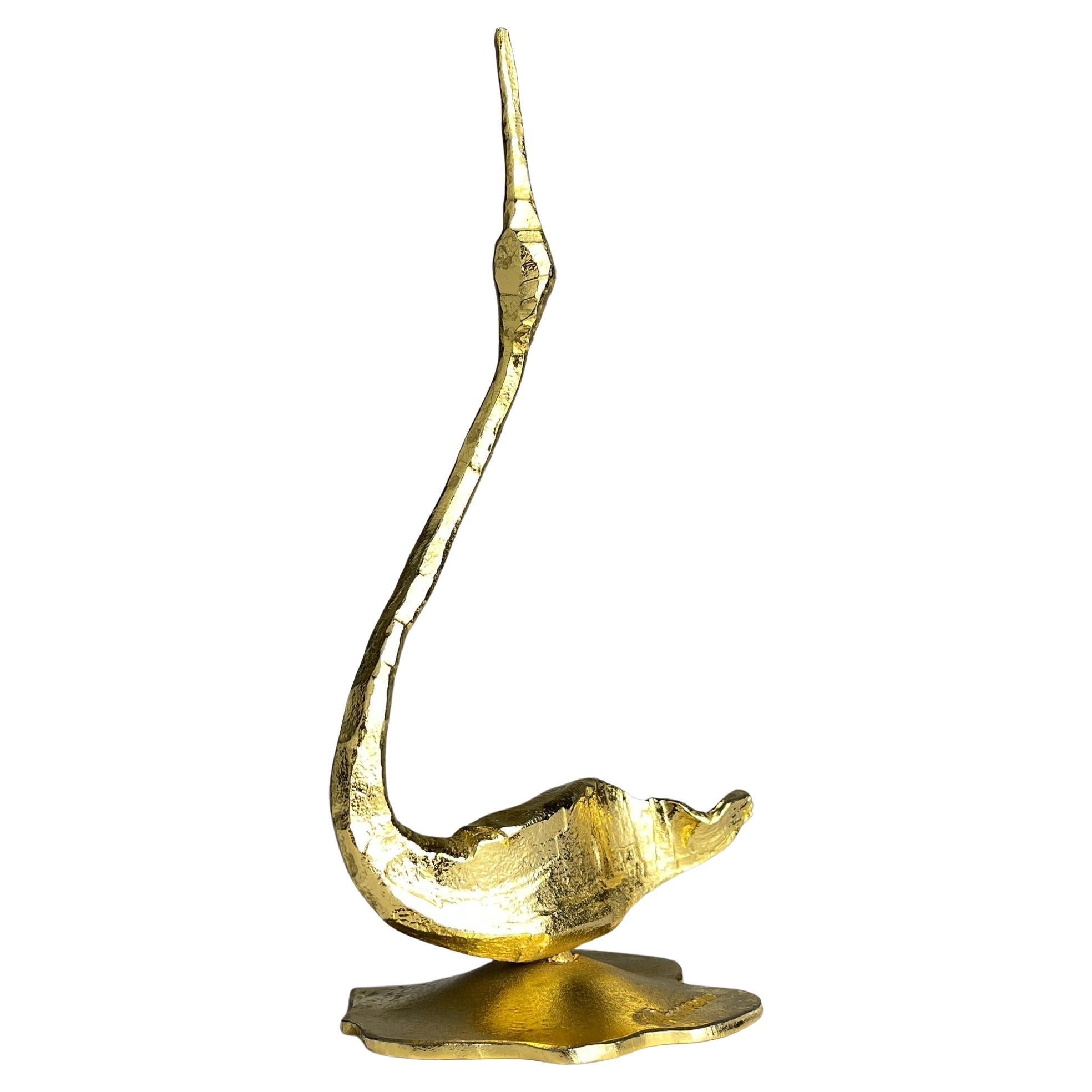 Vintage metal sculpture Bird by Salvino Marsura, Italy 1970s