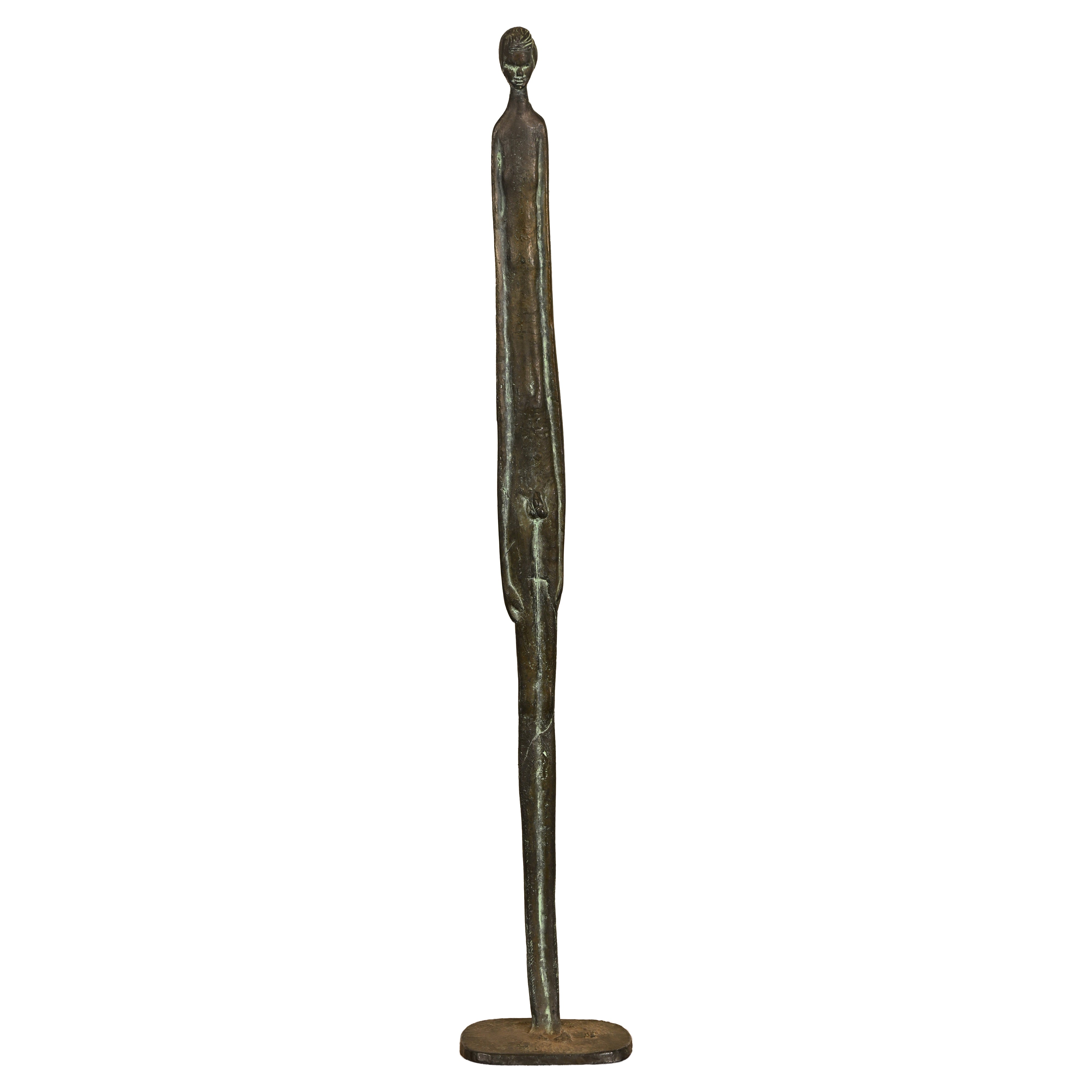 Vintage Metal Sculpture in the manner of Giacometti