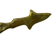 Vintage Metal Shark Bottle Opener Mid-Century Modern Metal Breweriana Barware